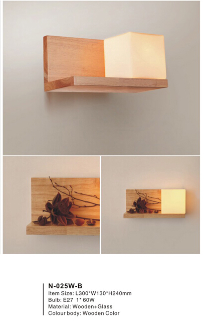 مصباح السقف الزجاجي الخشبي الحديث (N-015C-4)