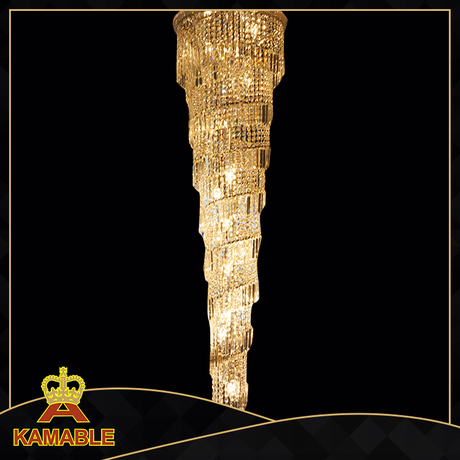 اللوبي الفاخر المثير للإعجاب Crystal Metal Project Chandelier (KA866)
