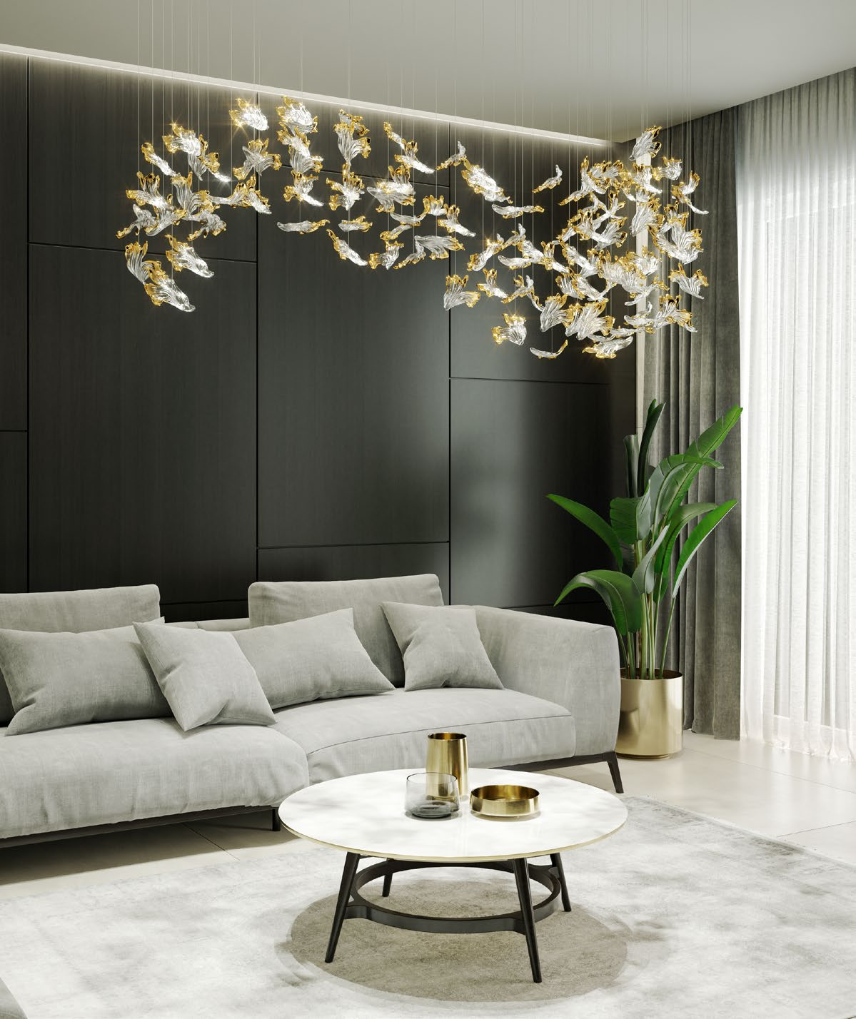 الثريا الزجاجية الفنية من KamAble Lighting