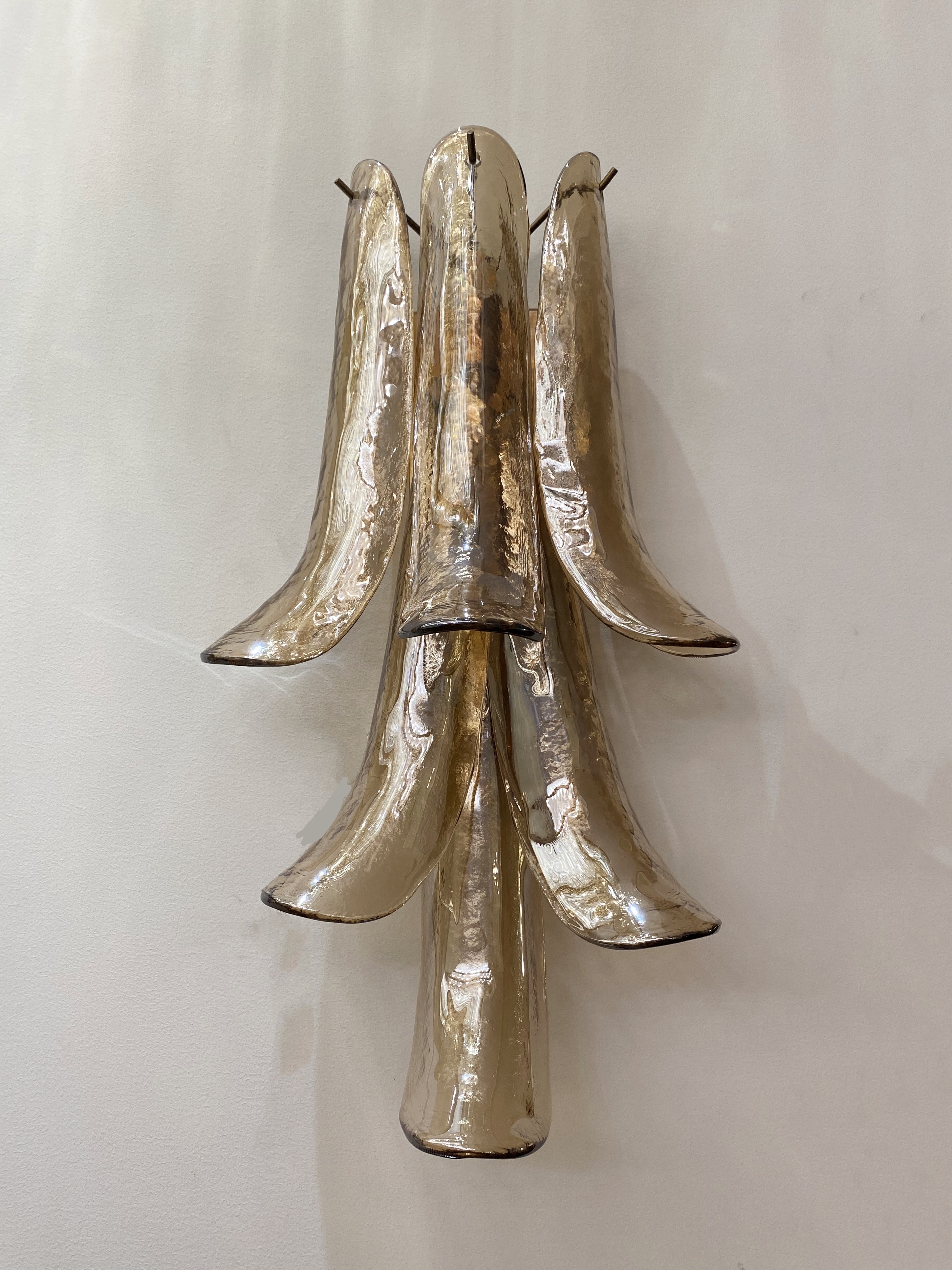 التصميم الداخلي مصباح الجدار الحديث للفيلا الزجاجية ذات اللوحة الذهبية اللامعة (KYZ-06W)
