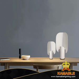 مصباح طاولة ديكور لغرفة النوم المعدنية البيضاء الشعبية الحديثة (KYS-19T)