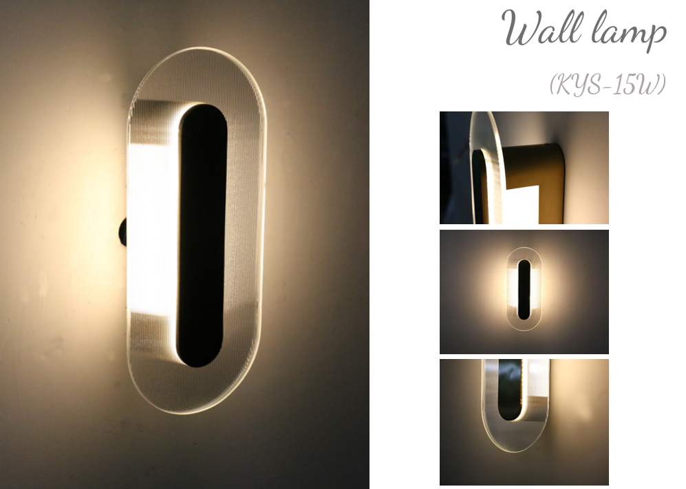 نمو رائج مادة دائرة زجاجيّة معدن فيلا منزل جدار ضوء (KYS-15W)