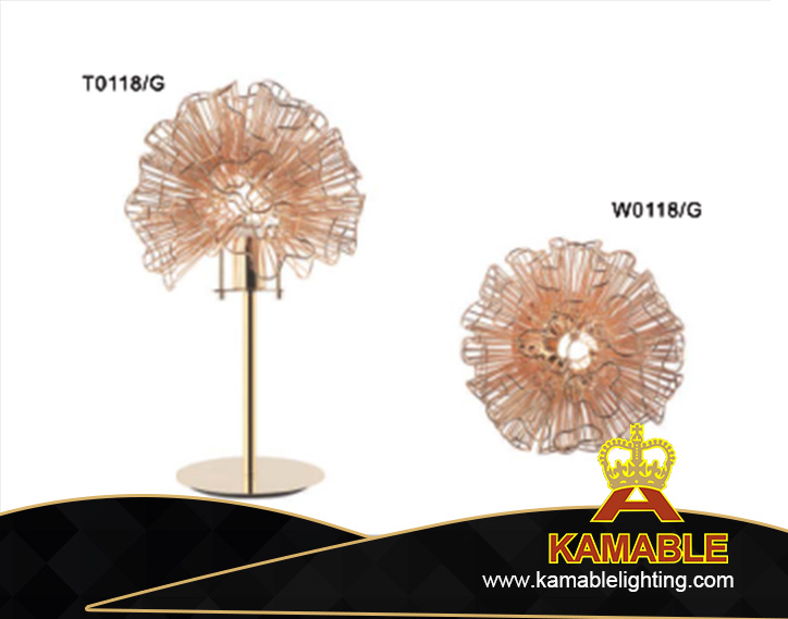 تصميم خاص حديث من الألومنيوم المعلق بإضاءة ذهبية (KAH0118 / M / G) 