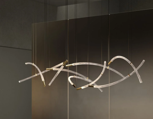 ثريا قضيب الزجاج الكريستالي