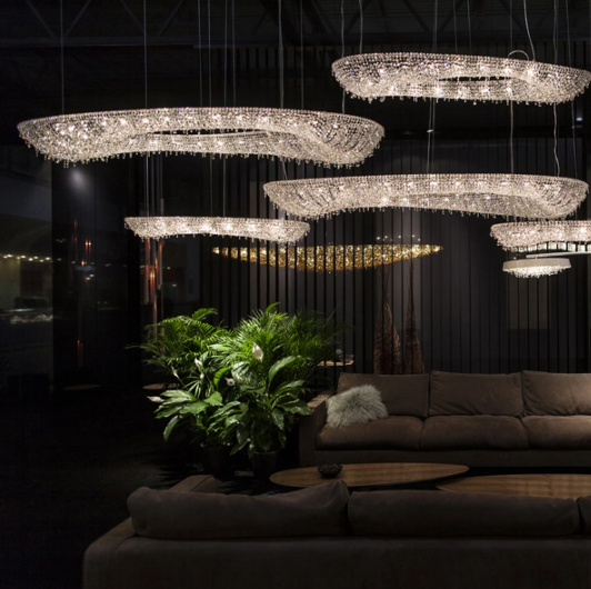 ثريات السقف الحديثة على شكل عش الطائر LED