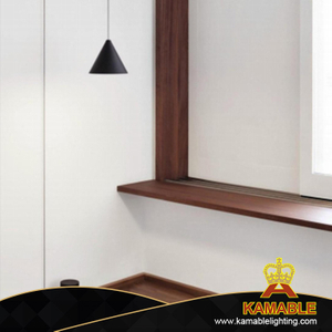 مصباح قلادة منقطع النظير لغرفة داخلية سوداء من الأكريليك بتصميم خاص (KAHP1001)