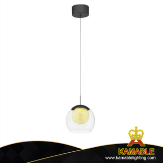 ضوء قلادة داخلي أبيض من الزجاج الشفاف على طراز التصميم الحديث في المطعم (KISM-72P) 