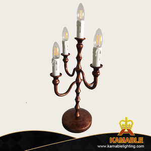 Retro Brass Brass Iron Candle Villa Home Luxury Table Lamp (KIA-111T)
