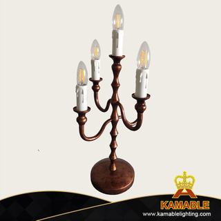 Retro Brass Brass Iron Candle Villa Home Luxury Table Lamp (KIA-111T)