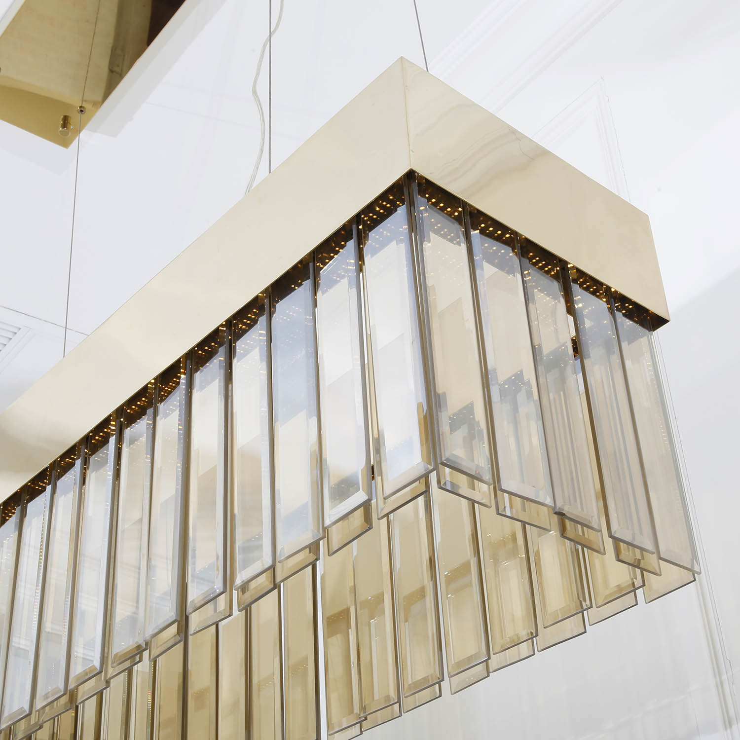 مصباح سقف مستطيل الشكل بقاعة الضيوف الذهبية (KA516-PS)