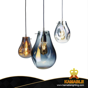 مصباح قلادة ديكور غرفة المعيشة الزجاجية الحديثة الجميلة الذهبية (KA9208P)