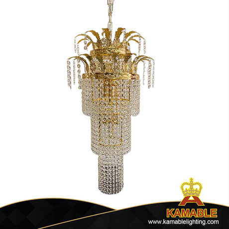 Flower Golden Finish الثريا الكريستالية المعدنية المثيرة للإعجاب في القصر (YHC2040-D400)