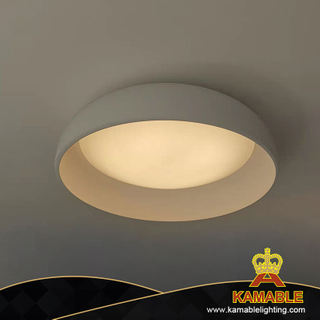 مصباح السقف المُثبت على المعدن باللون الرمادي والأسود الدائري البسيط (KH815-7)