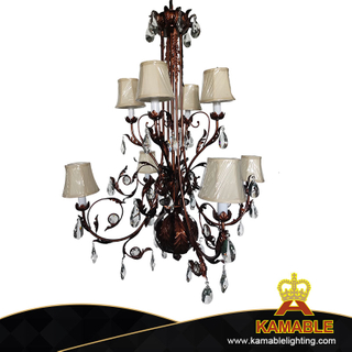 ANQTIUE RETRO CASE CRYSTAL CRISTER BRASS VILLAY SHANDELIER (KIA-110C)