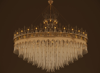 الراقية معبد مخصص كبير التدرج اللون الزجاج الزخرفية الثريا للمشروع (KYZ-CH01)