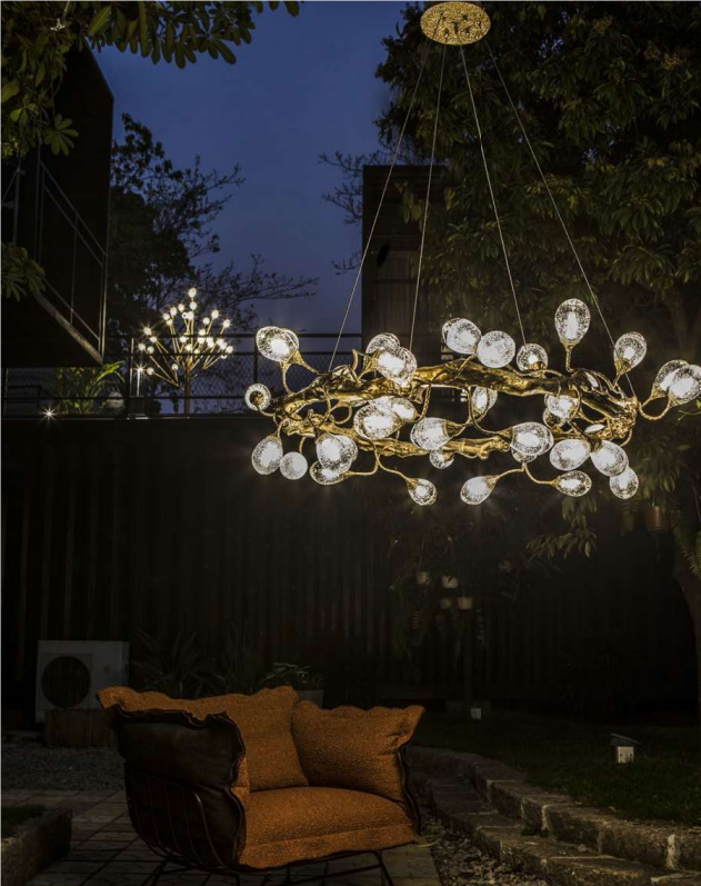 تخصيص سلسلة الإضاءة النحاسية للفيلا