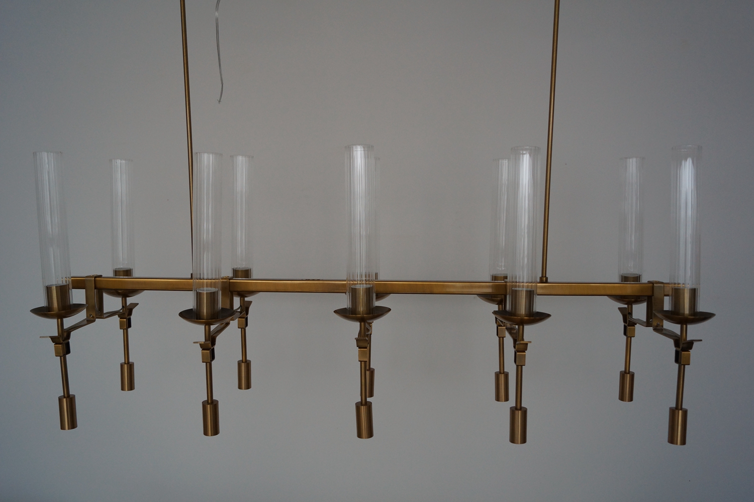 مصابيح قلادة زجاجية من الكريستال والنحاس للمطعم (KAP6017)