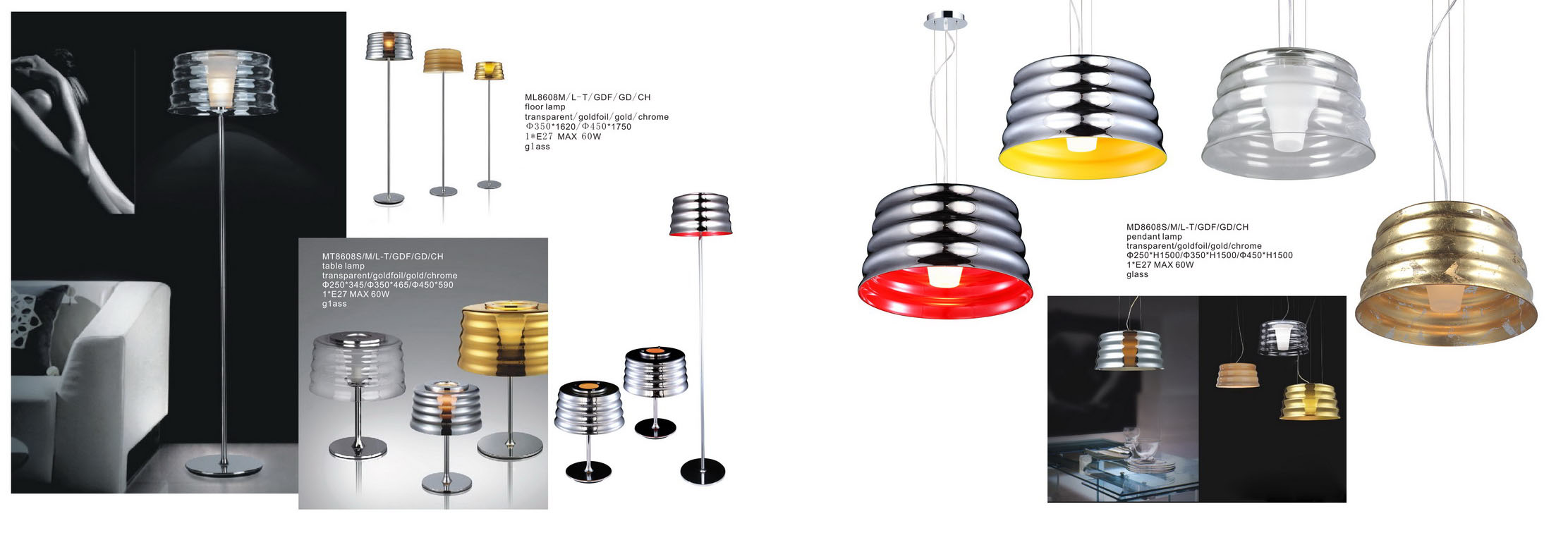 أي مصباح طاولة زجاجي بتصميم Fashional متوفر باللون (632T1)