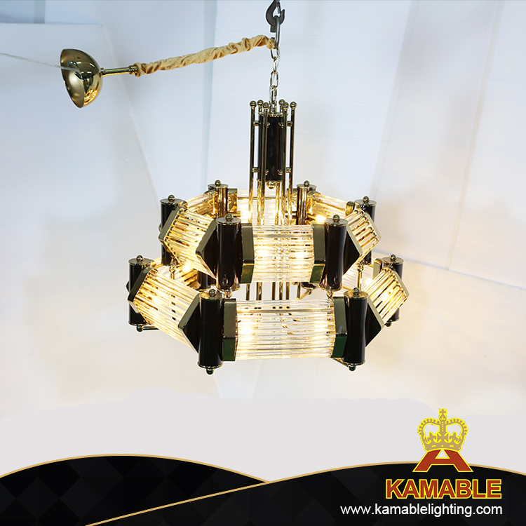 الحديثة الزخرفية الإضاءة الحديد الذهب تصفيح قلادة مصباح لمطعم (KJ039) 