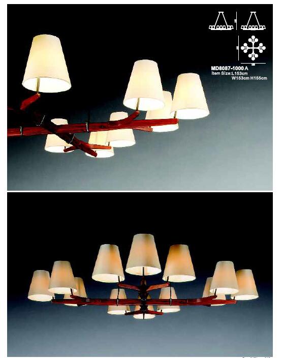 تصميم جديد ديكور داخلي مصابيح قلادة خشبية حديثة (MD8107-6)