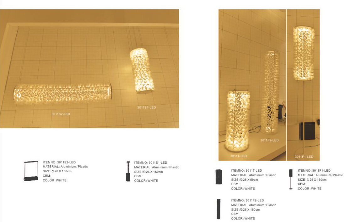 إضاءة أرضية LED بيضاء من البلاستيك الحديث من الألومنيوم (3011F2-LED)