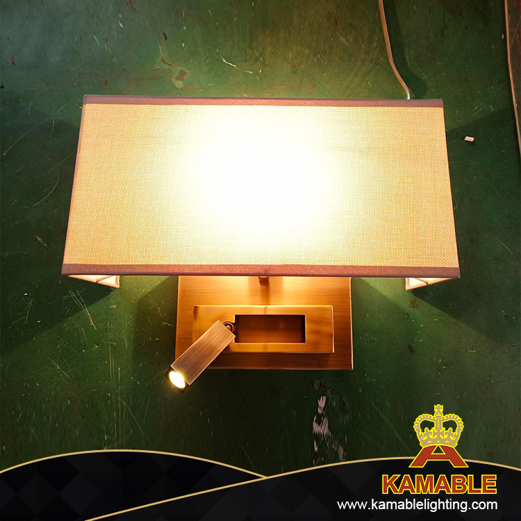 مصباح الجدار LED للنسيج الداخلي المصنوع من النحاس الأصفر المزخرف بفيلا غرفة الضيوف (KAWL-01) 