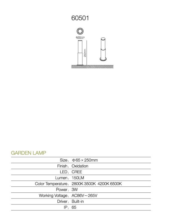 مصباح أرضي معدني مزخرف بتصميم مبتكر (60501)
