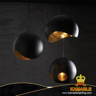 المصباح المتدلي المعدني الحديث باللونين الأسود والذهبي (KAB300)