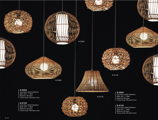 متنوع الشكل الزخرفية الحديثة قلادة الإضاءة الخشبية الحديثة (N-013S)
