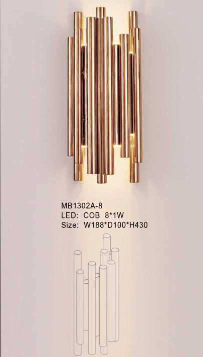 بهو الفندق المعدني الحديث إضاءة متدلية من الذهب الوردي (MD1302B-54)
