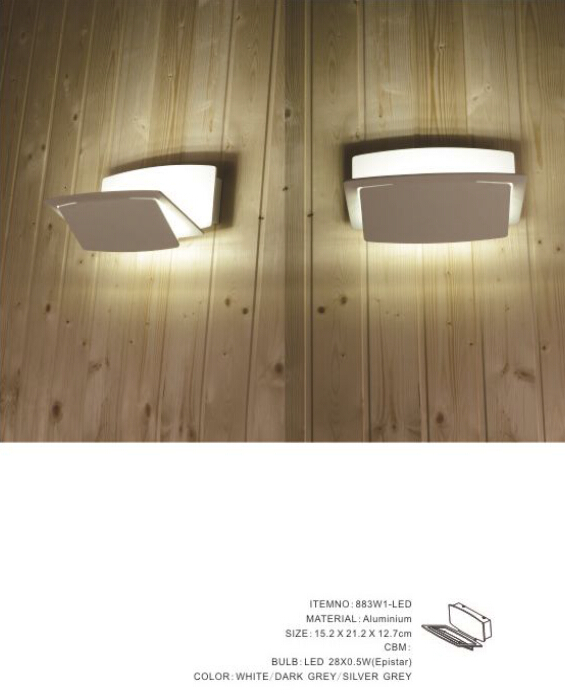 الصين الحديثة البند الألومنيوم داخلي الجدار مصباح LED (883W-LED 14W)