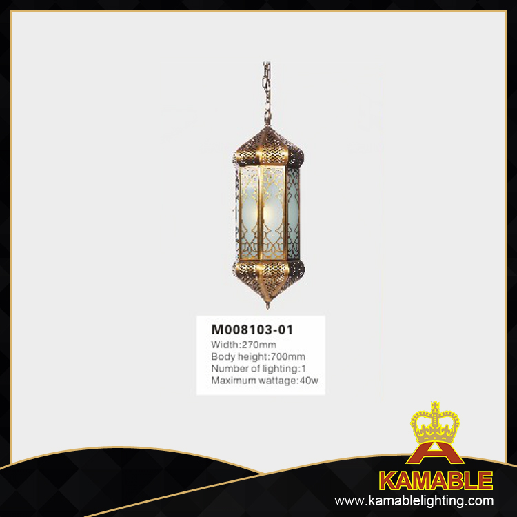 مصباح متدلي من النحاس بتصميم أنيق على الطراز العربي (M0004-500)