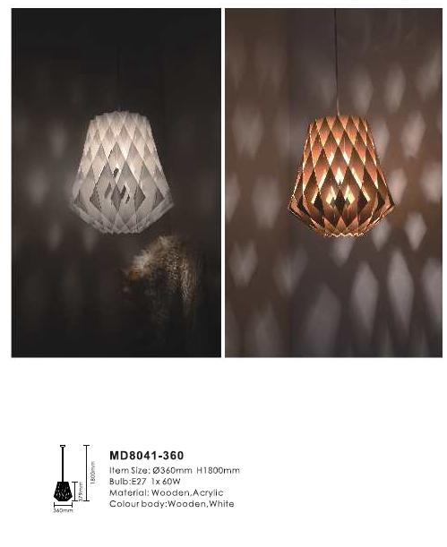 فانوس تصميم الديكور الداخلي الخشب الحديثة قلادة مصباح (MD8041-360)
