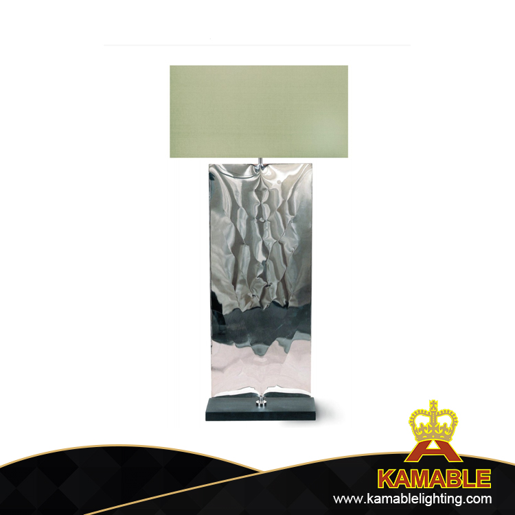 مصابيح طاولة من الفولاذ المقاوم للصدأ ذات شكل ساخن مع غطاء قماش (KAMA002)