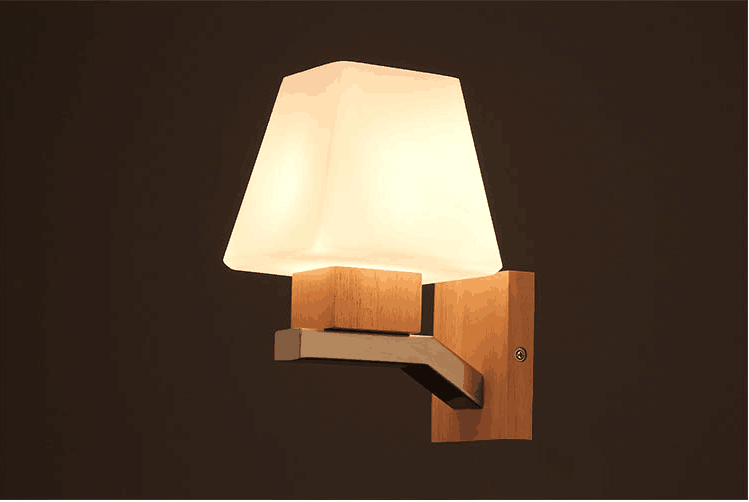 غرفة نوم بسيطة الحديثة الخشب مصباح الجدار مصباح السرير (KAW1011)