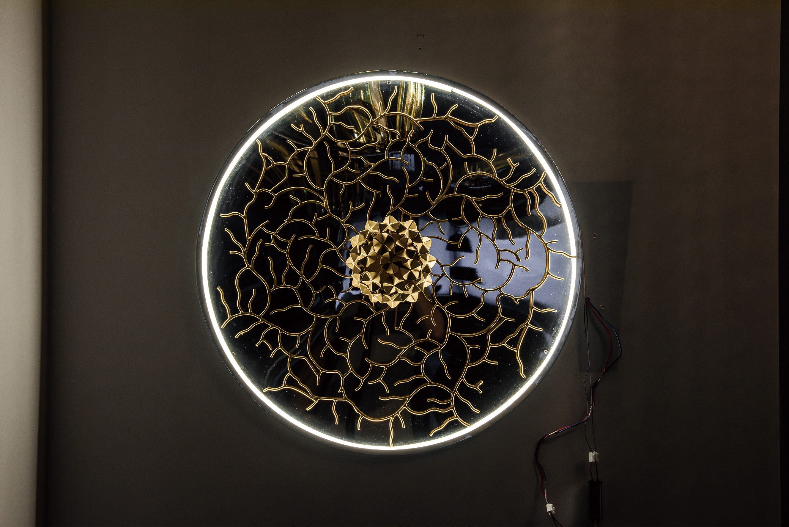 مصباح الجدار الكلاسيكي على شكل زهرة نحاسية (KAW18-096)